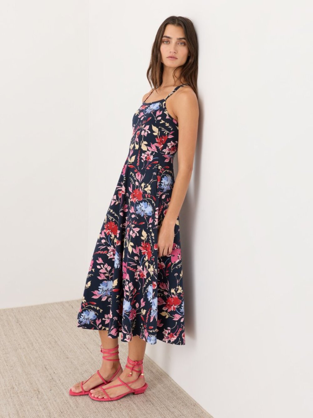 Fit & Flare Midi Dress with Organic Cotton - Picture 7 of 9